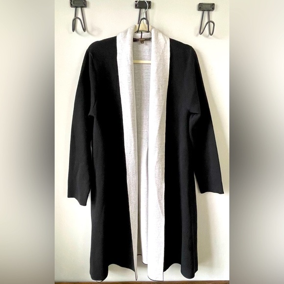 Maxsport, Women’s Medium, Black and Gray Open Front heavy cardigan duster - Picture 1 of 7